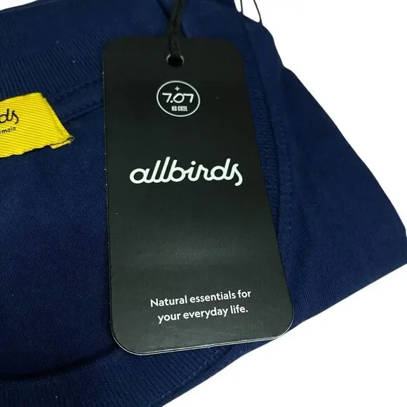 Allbirds T-Shirt Mens S Navy Blue Organic Cotton Short Sleeve Allgood Tee NWT - Picture 4 of 8